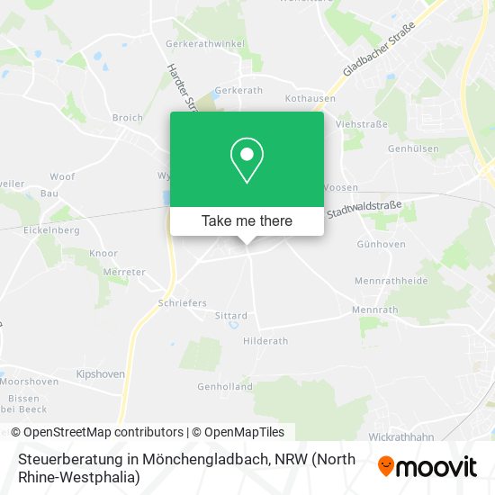 Карта Steuerberatung in Mönchengladbach