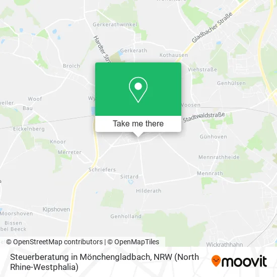 Карта Steuerberatung in Mönchengladbach
