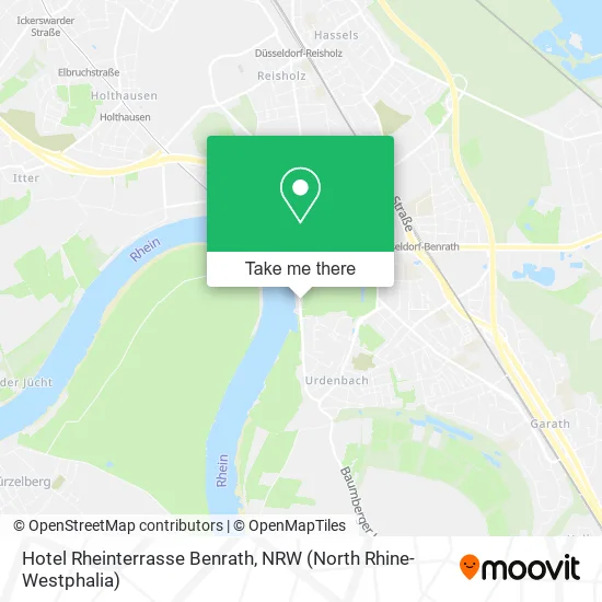 Hotel Rheinterrasse Benrath map