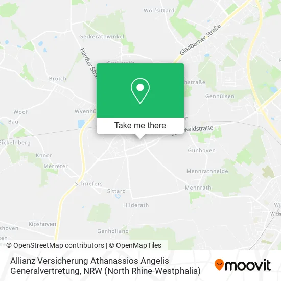 Карта Allianz Versicherung Athanassios Angelis Generalvertretung
