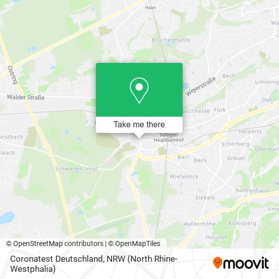 Coronatest Deutschland map