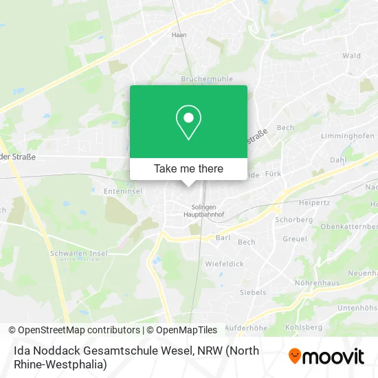 Карта Ida Noddack Gesamtschule Wesel