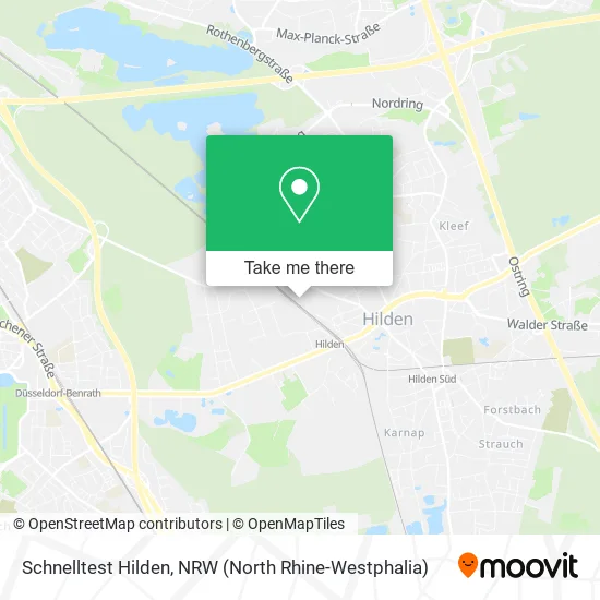 Карта Schnelltest Hilden