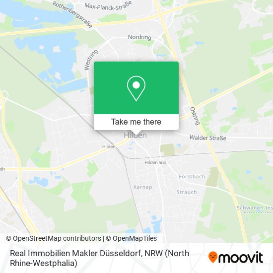 Карта Real Immobilien Makler Düsseldorf