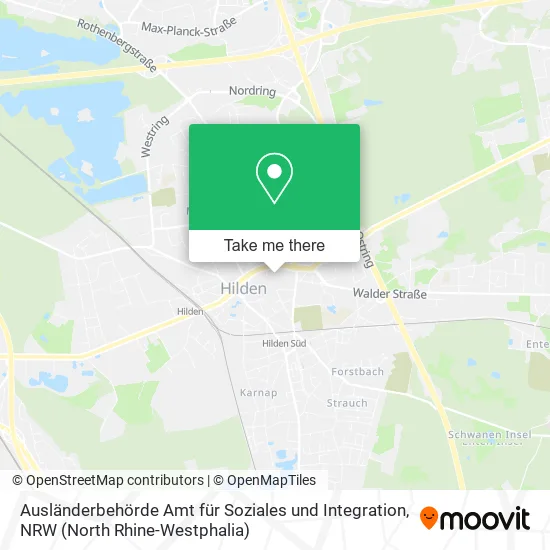 Карта Ausländerbehörde Amt für Soziales und Integration