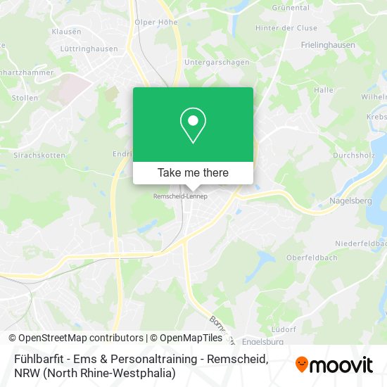 Карта Fühlbarfit - Ems & Personaltraining - Remscheid