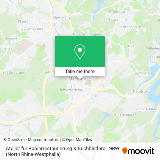 Карта Atelier für Papierrestaurierung & Buchbinderei