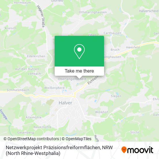 Карта Netzwerkprojekt Präzisionsfreiformflächen