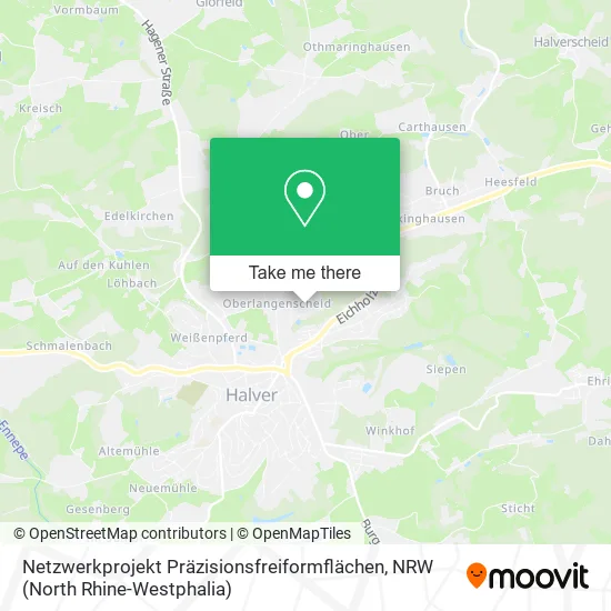 Карта Netzwerkprojekt Präzisionsfreiformflächen