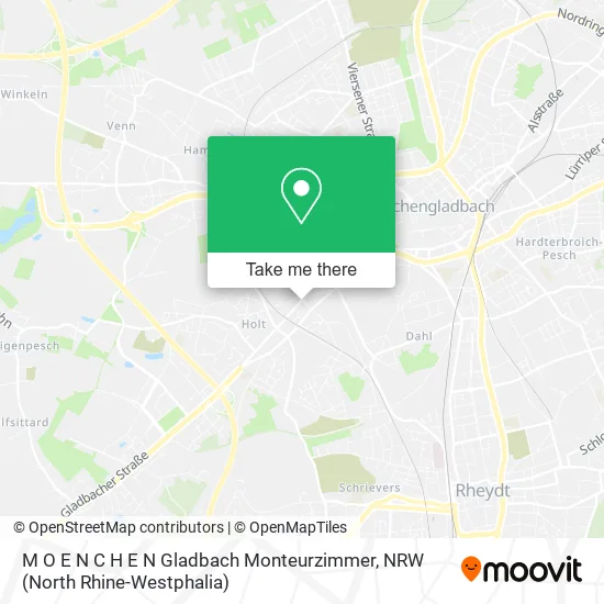 Карта M O E N C H E N Gladbach Monteurzimmer