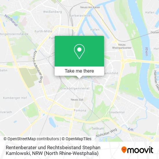 Карта Rentenberater und Rechtsbeistand Stephan Kamlowski