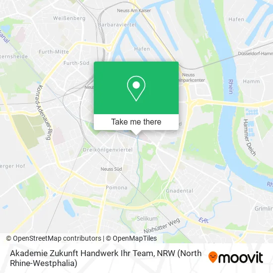 Карта Akademie Zukunft Handwerk Ihr Team