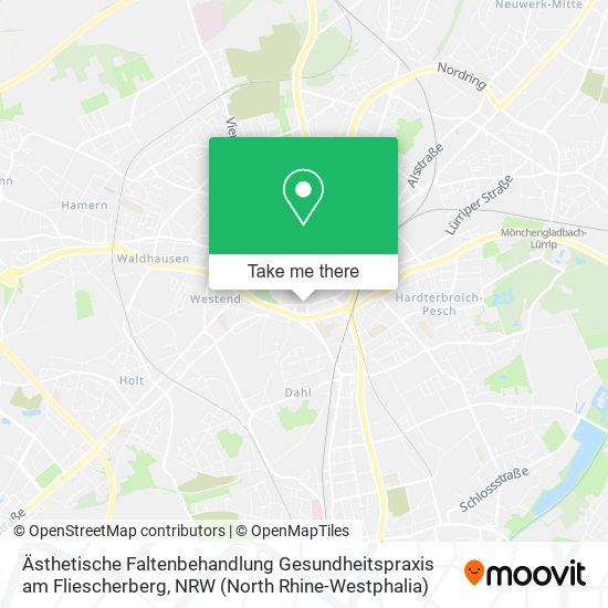 Карта Ästhetische Faltenbehandlung Gesundheitspraxis am Fliescherberg