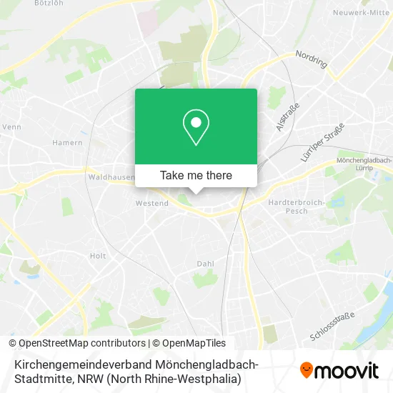 Карта Kirchengemeindeverband Mönchengladbach-Stadtmitte