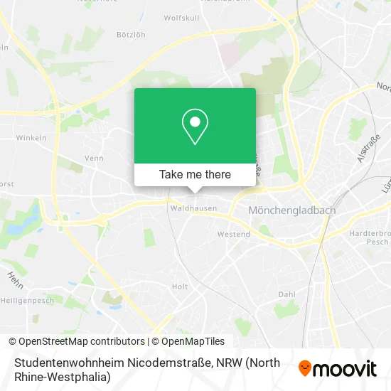 Карта Studentenwohnheim Nicodemstraße