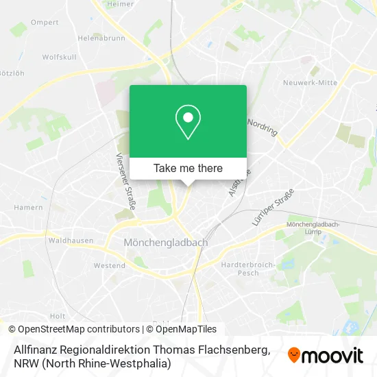 Карта Allfinanz Regionaldirektion Thomas Flachsenberg