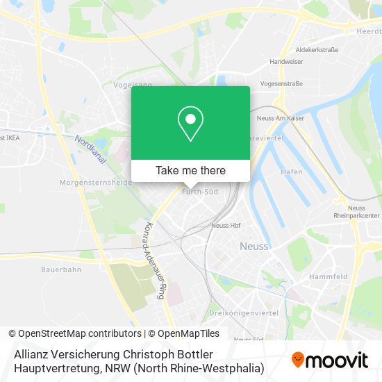 Карта Allianz Versicherung Christoph Bottler Hauptvertretung