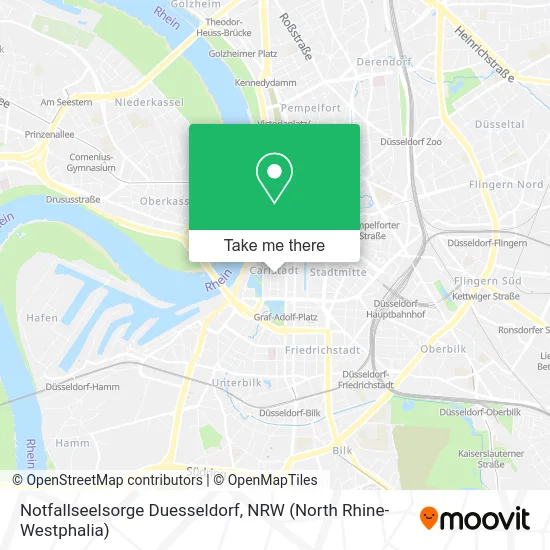 Карта Notfallseelsorge Duesseldorf