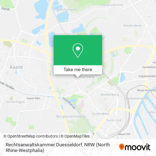 Rechtsanwaltskammer Duesseldorf map