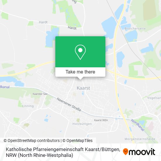 Карта Katholische Pfarreiengemeinschaft Kaarst / Büttgen