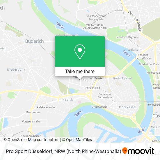 Pro Sport Düsseldorf map