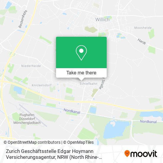 Zurich Geschäftsstelle Edgar Hoymann Versicherungsagentur map