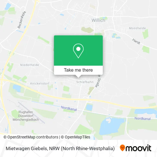 Карта Mietwagen Giebels