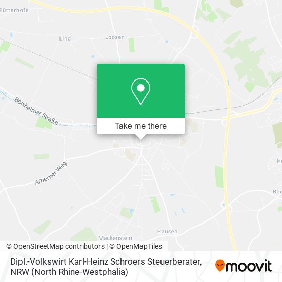 Dipl.-Volkswirt Karl-Heinz Schroers Steuerberater map