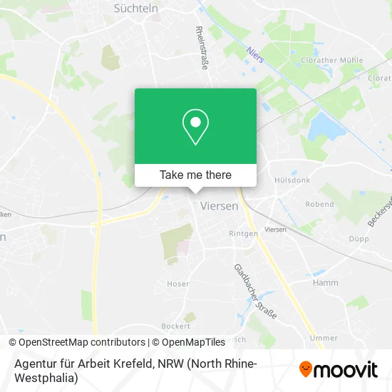 Карта Agentur für Arbeit Krefeld