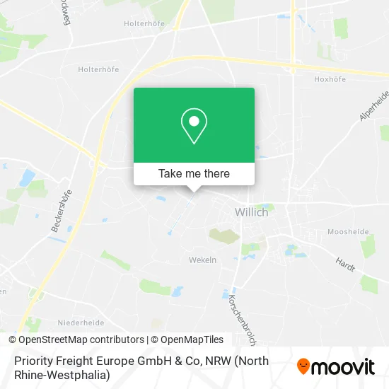 Карта Priority Freight Europe GmbH & Co