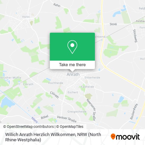 Willich Anrath Herzlich Willkommen map