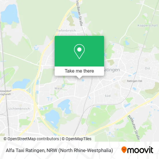 Карта Alfa Taxi Ratingen