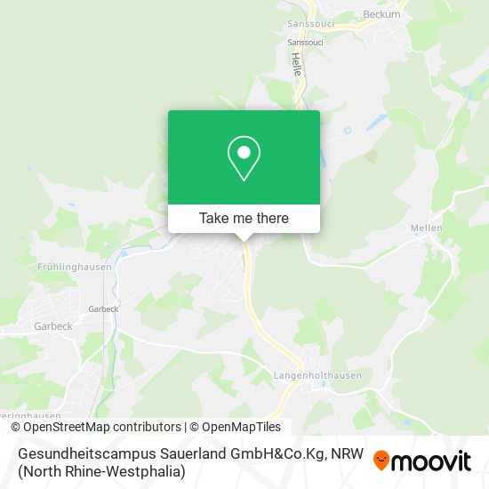 Gesundheitscampus Sauerland GmbH&Co.Kg map