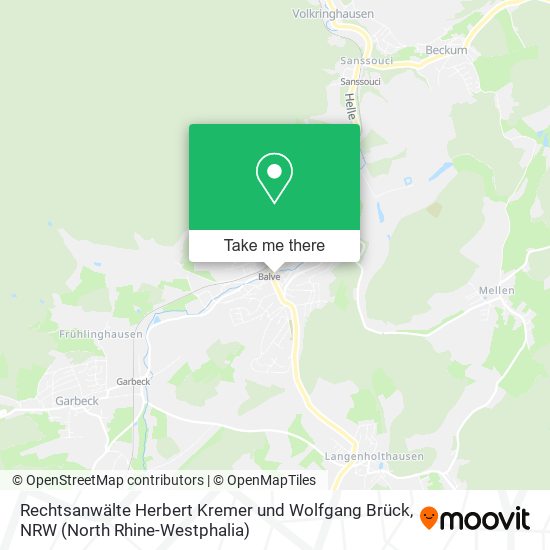 Rechtsanwälte Herbert Kremer und Wolfgang Brück map