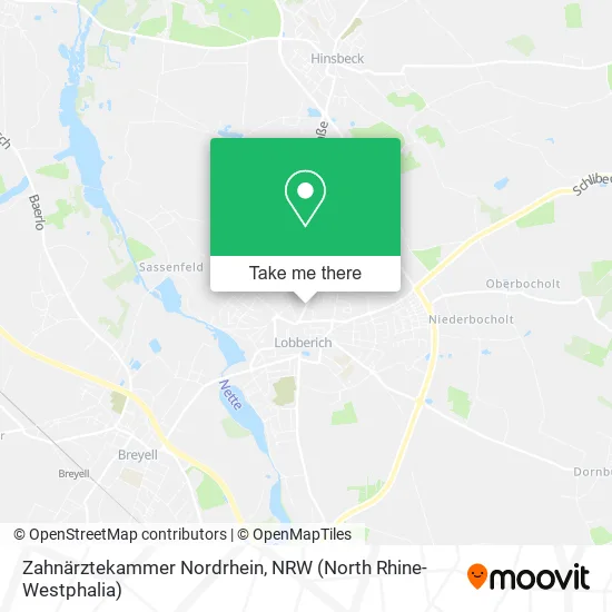Карта Zahnärztekammer Nordrhein