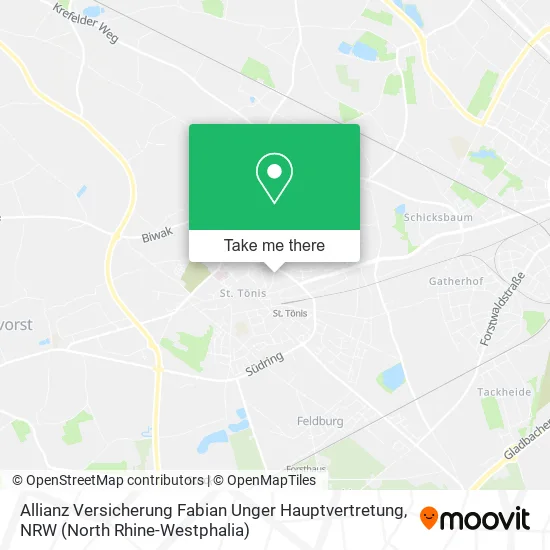 Карта Allianz Versicherung Fabian Unger Hauptvertretung
