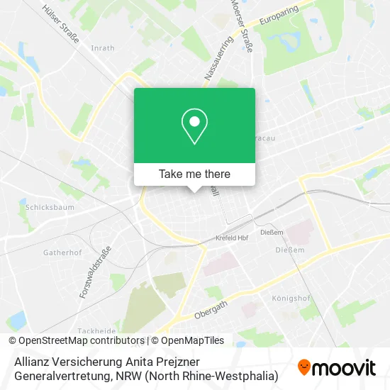 Карта Allianz Versicherung Anita Prejzner Generalvertretung
