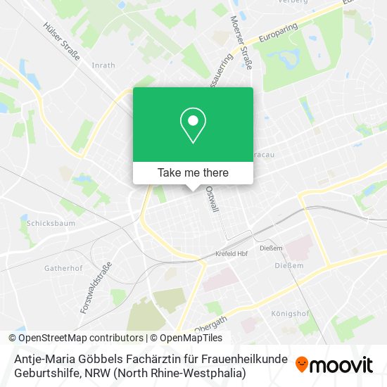 Antje-Maria Göbbels Fachärztin für Frauenheilkunde Geburtshilfe map