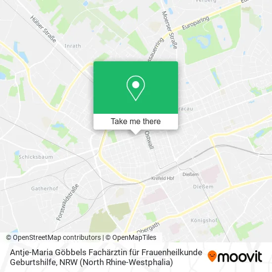 Карта Antje-Maria Göbbels Fachärztin für Frauenheilkunde Geburtshilfe