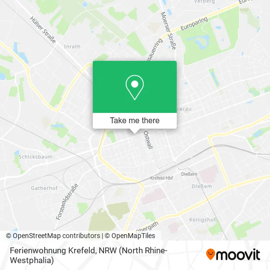 Карта Ferienwohnung Krefeld