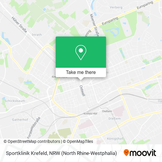 Sportklinik Krefeld map