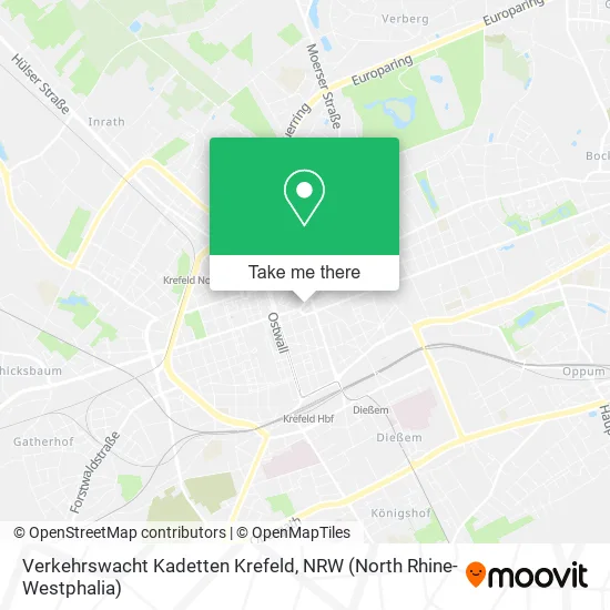 Карта Verkehrswacht Kadetten Krefeld