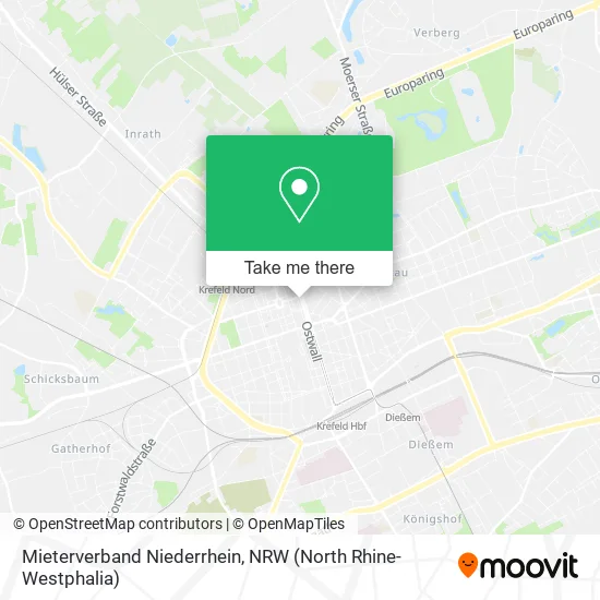 Карта Mieterverband Niederrhein