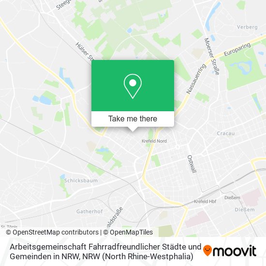 Arbeitsgemeinschaft Fahrradfreundlicher Städte und Gemeinden in NRW map
