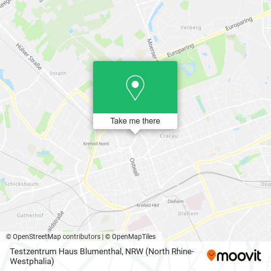 Testzentrum Haus Blumenthal map