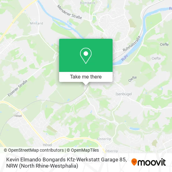 Карта Kevin Elmando Bongards Kfz-Werkstatt Garage 85