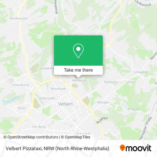 Карта Velbert Pizzataxi