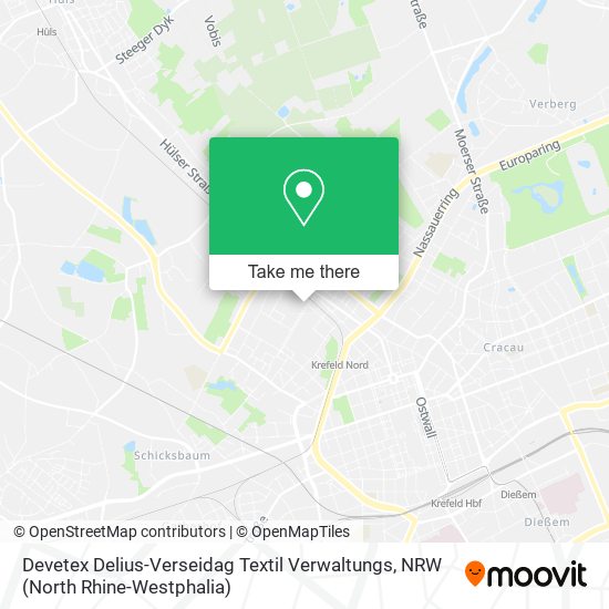 Devetex Delius-Verseidag Textil Verwaltungs map