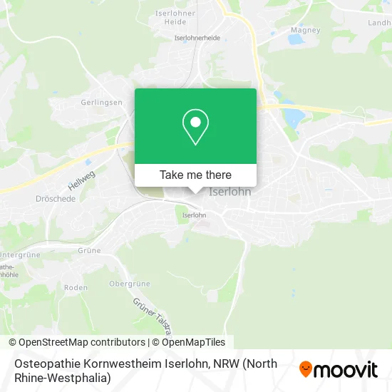 Карта Osteopathie Kornwestheim Iserlohn