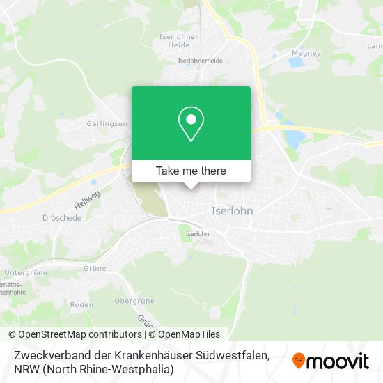 Zweckverband der Krankenhäuser Südwestfalen map